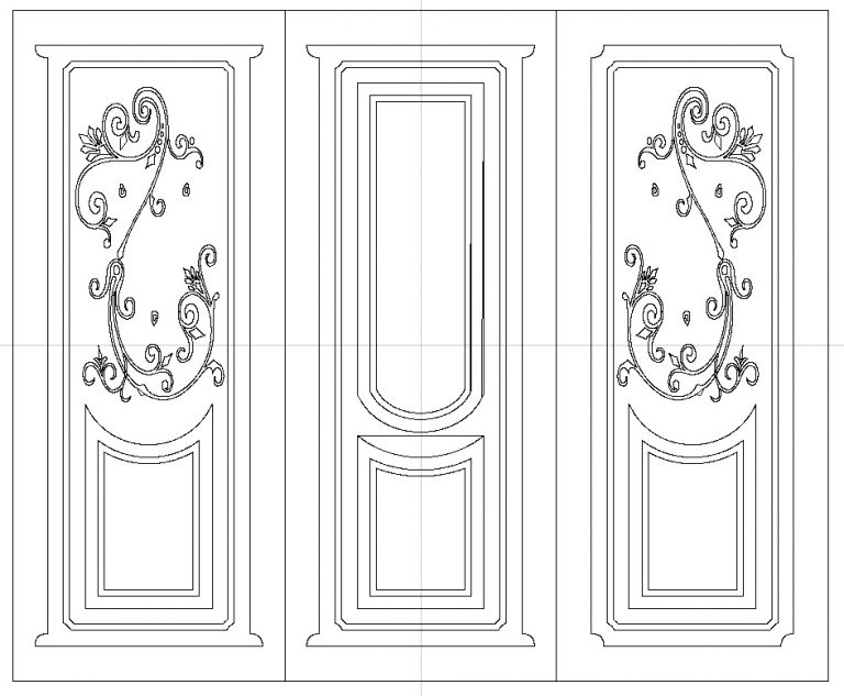 3.door dxf for cnc .dxf - ARABIC CNC