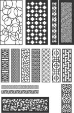 15 Pattern vectors dxf file for cnc
