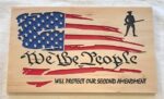 Laser Cut We The People Protect 2nd Amendment Flag Free DXF File