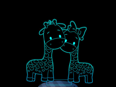 Acrylic lamp The giraffes
