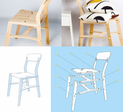 Chair x-chair Free DXF File    for Free Download
