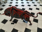 Cnc Laser Cut Bull Diy 3d Puzzle Free DXF File    for Free Download