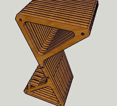 Delta Bar Stool Parametric Free DXF File    for Free Download