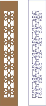 Flower Decorative Frame Pattern Free DXF File    for Free Download