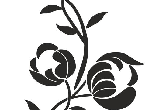 Flower Stencil Siluetas Carving Pattern Free DXF File    for Free Download