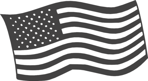 Free American Flag Logo DXF File    for Free Download