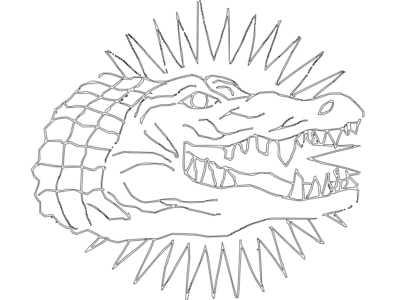 Gator Free DXF File    for Free Download