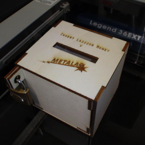 Laser Cut Cash Box 4mm Free DXF File    for Free Download