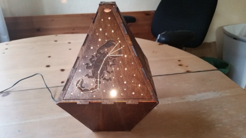 Laser Cut Constellation Lamp 3mm Birch Plywood Free DXF File    for Free Download