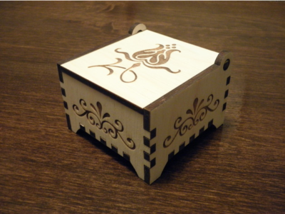 Laser Cut Small Wooden Box Trinket Box Free DXF File    for Free Download