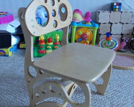 Laser Cut Wood High Chair Free DXF File    for Free Download