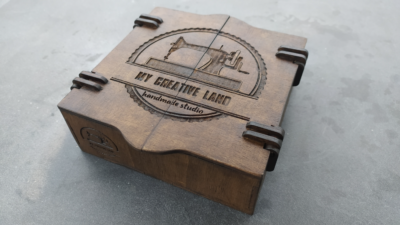 Laser Cut Wooden Hinged Box 150x150x50 Free DXF File    for Free Download