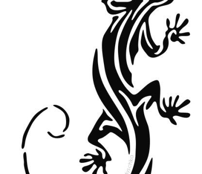 Lizard Tattoo Designs Free DXF File    for Free Download