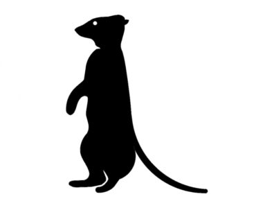 Meerkat Silhouette Free DXF File    for Free Download