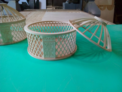 Mongolian Yurt Shaped Box Free DXF File    for Free Download