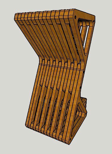 Parametric Delta Bar Stool Free DXF File    for Free Download