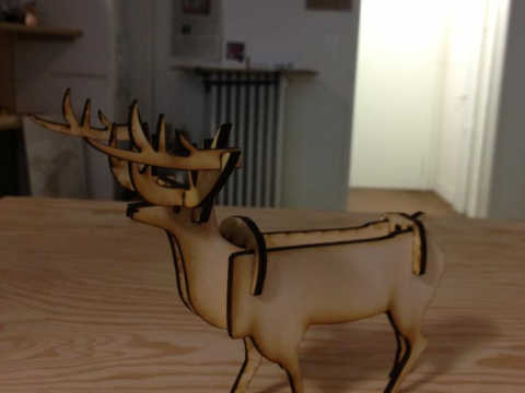 Stag Deer Free DXF File    for Free Download