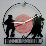 Tango Argentino Vinyl Record Wall Clock Free DXF File    for Free Download