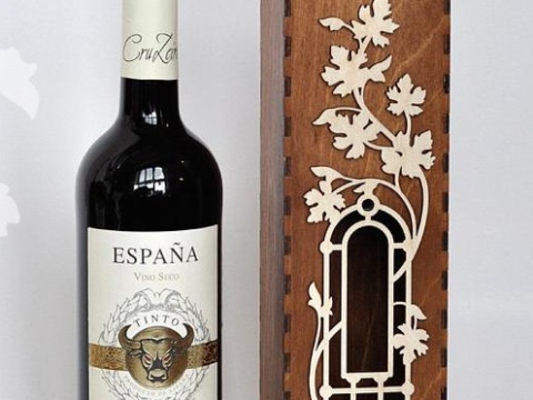 Wine Box Wine Case Laser Cut Template Free DXF File    for Free Download