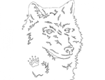 Wolf Head Free DXF File    for Free Download