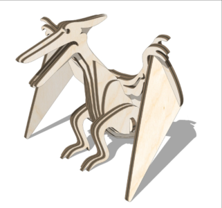 Wooden Pterodactyl Toy Free DXF File    for Free Download