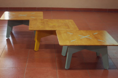 Wooden Table 750x750x350 Free DXF File    for Free Download