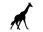 Zyrafa (giraffe Silhouette) Free DXF File    for Free Download