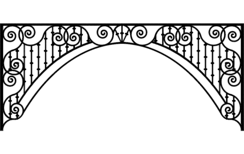 Ironwork Arch Free DXF File    for Free Download