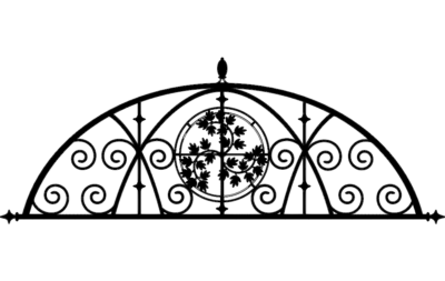 Ironwork Semi Floral Design Free DXF File    for Free Download