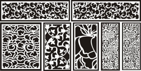 Laser Cut Pattern Screen 116 Free DXF File    for Free Download