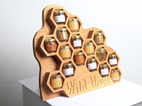 Wild Hives Wooden Storage Rack Free DXF File    for Free Download
