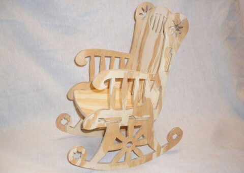Wooden Rocking Chair Laser Cut Cnc Project Free DXF File    for Free Download