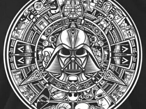 Star Wars Aztec Calendar DXF File