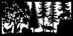 30 X 60 Mountain Lion And Turkeys Plasma Metal Art DXF File