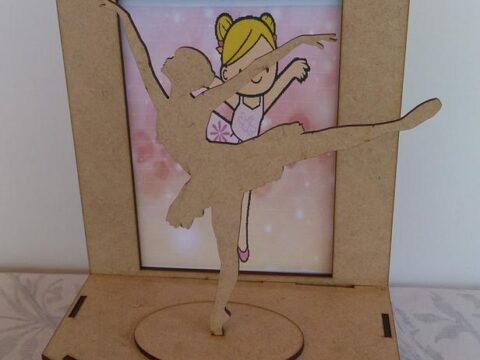 Laser Cut Ballerina On Stage Plywood DXF File