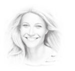 Laser Cut Engrave Gwyneth Paltrow Hollywood Actress Pencil Sketch Free Vector