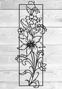 Laser Cut Vine Wall Decal Floral Wall Decor Free Vector