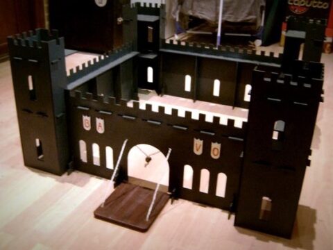 Laser Cut Toy Castle 3D Model DXF File
