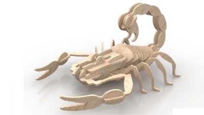 Scorpion 3D Puzzle Insect 3mm DXF File