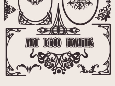 Art Deco Frames Vector Set Free Vector