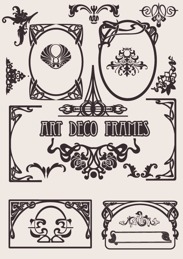 Art Deco Frames Vector Set Free Vector - ARABIC CNC