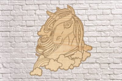 Unicorn Laser Cut Free Vector