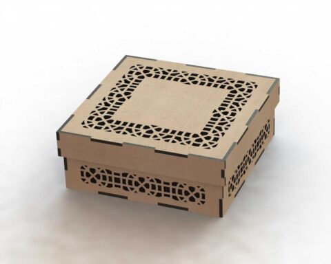 Laser Cut Box Pattern DXF File