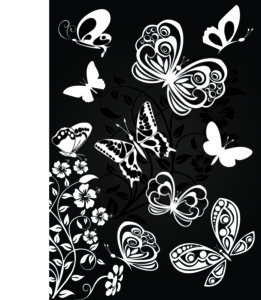 Sorts Of Butterflies Clip Art Vector Material Free Vector