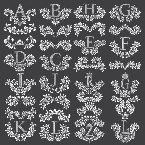 Decorative Fancy Letters Free Vector