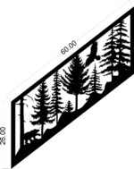 Plasma Art Stair Railing Panel Design DXF File