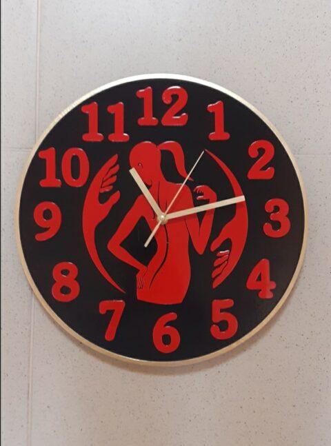 Laser Cut Massage Therapist Wall Clock PDF File