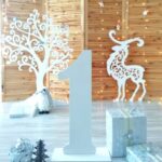 Laser Cut Christmas Deer Decoration Template Free Vector