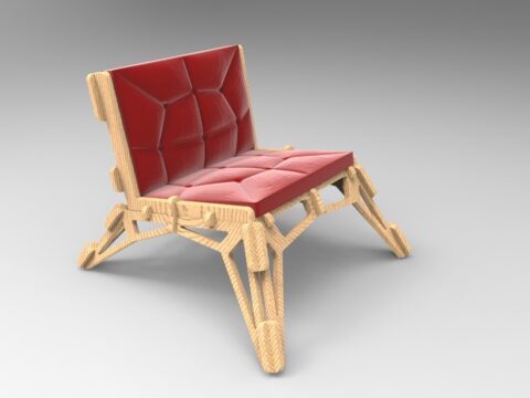 Laser Cut Chair Sofa 20mm DXF File