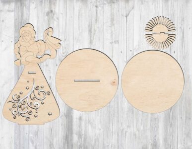 Laser Cut Snow Maiden Napkin Holder Free Vector